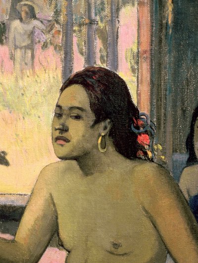 Eiaha Ohipa o Tahitianos en una habitación (detalle) de Paul Gauguin